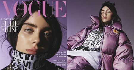 Zaspana Billie Eilish pozdrawia ze swojej pierwszej okładki "Vogue'a"