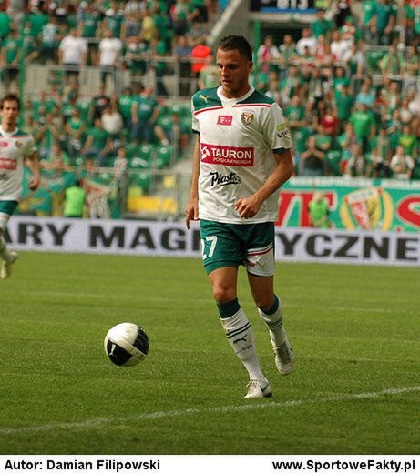 Łukasz Gikiewicz, napastnik Śląska Wrocław