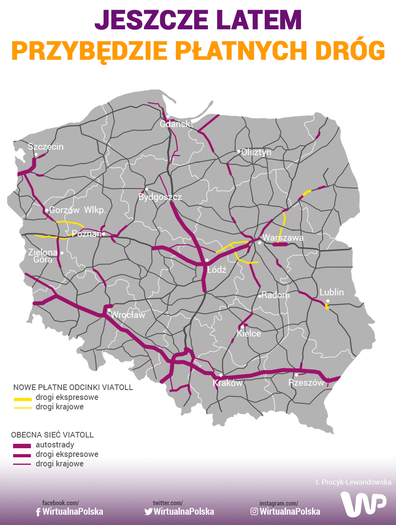 Płatne drogi w Polsce. Płacić trzeba już na 3660 km dróg