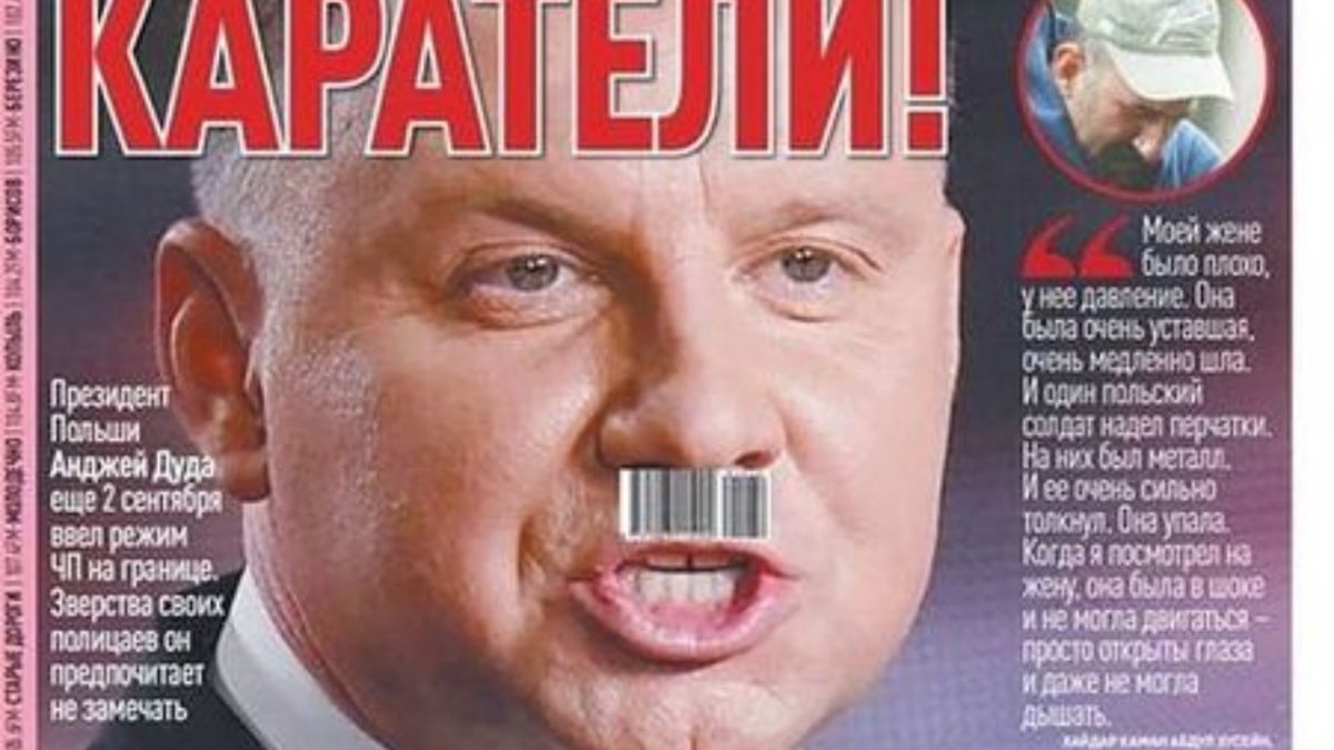 Andrzej Duda na okładce gazety "Mińskaja Prawda" 
