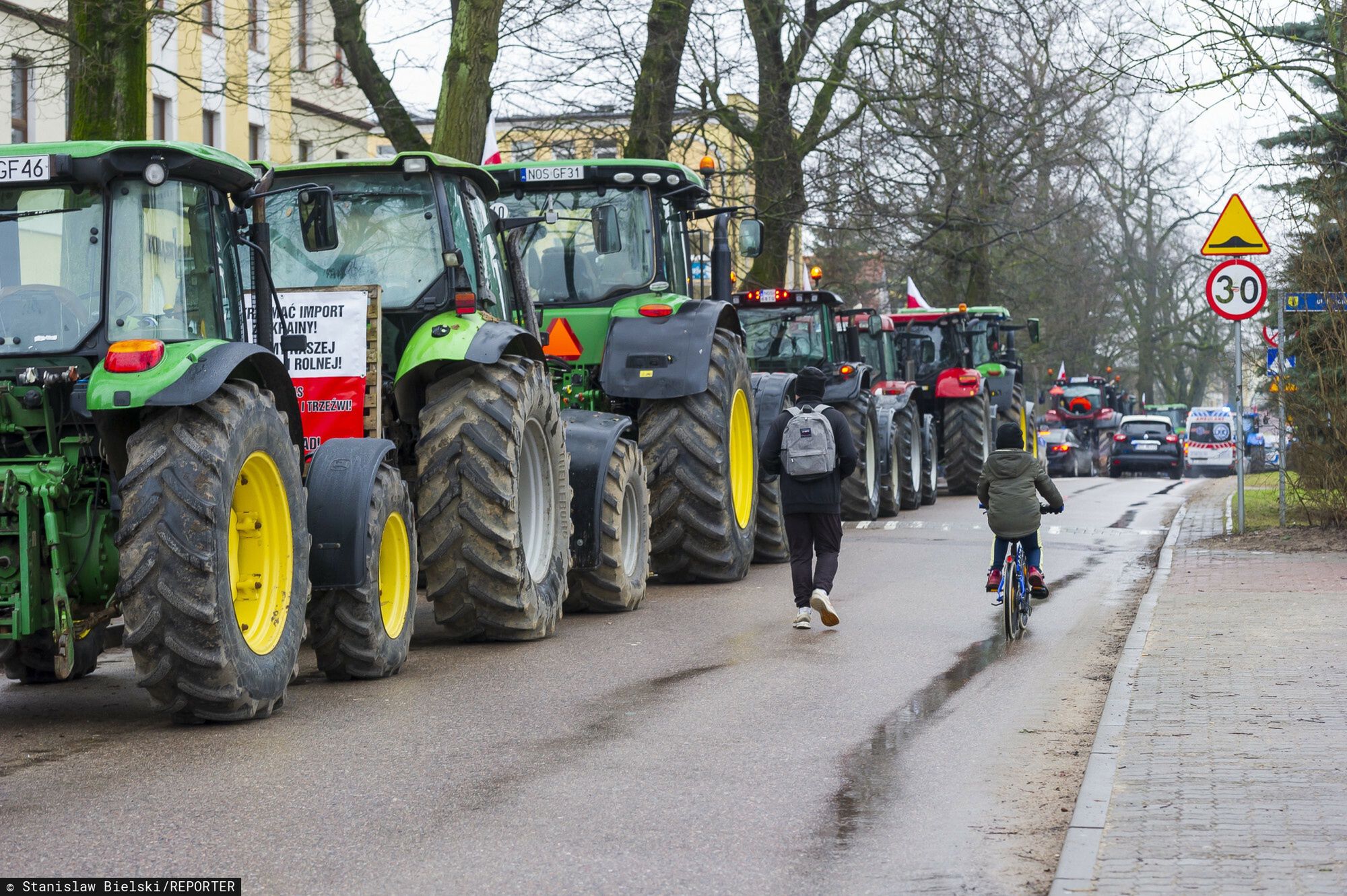 Protest rolników w Morągu