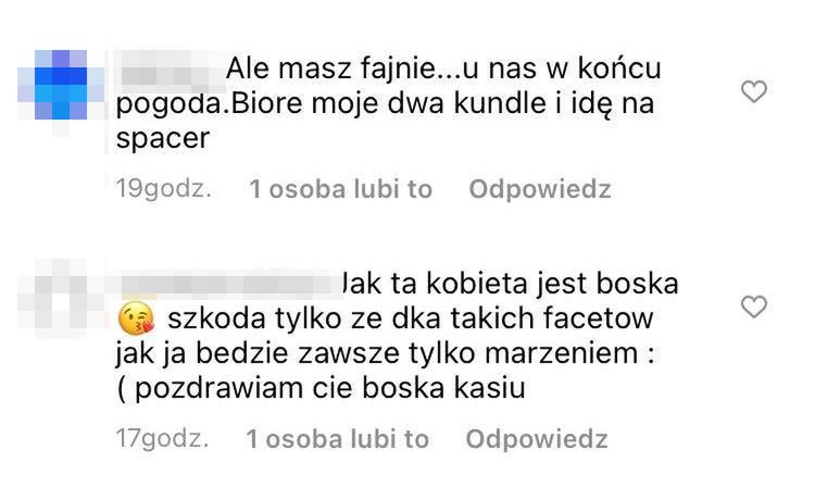 Fani komentują zdjęcia Kasi Warnke
