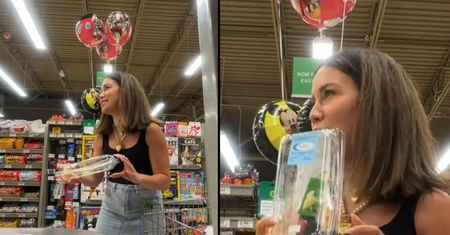 Poszła głodna na zakupy i otworzyła przekąskę. Internauci nie mieli litości