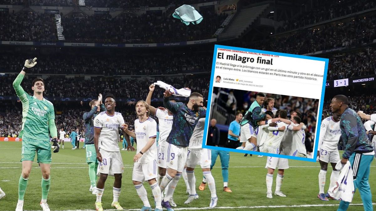 Zdjęcie okładkowe artykułu: PAP/EPA / Sergio Perez / as.com / Na zdjęciu: piłkarze Realu Madryt po awansie do finału Ligi Mistrzów