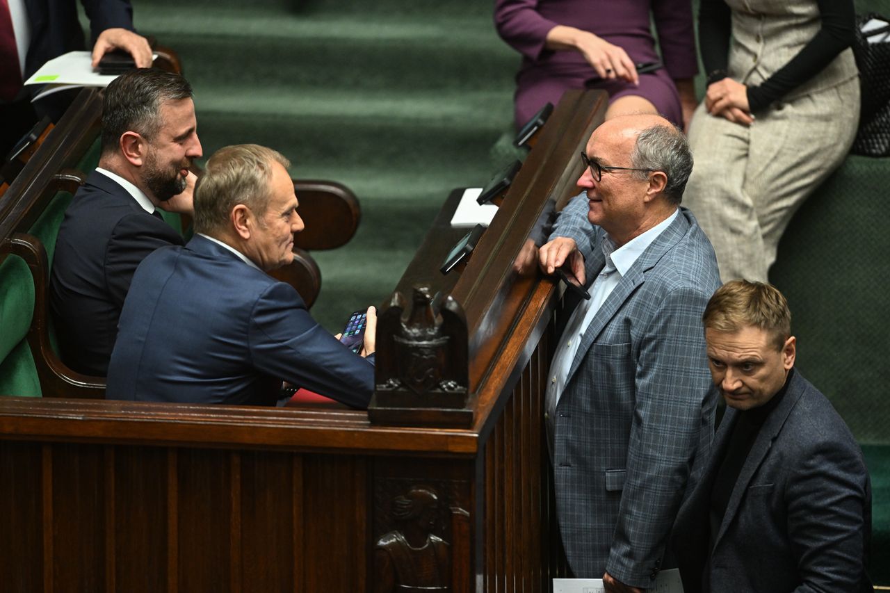 Donald Tusk i Włodzimierz Czarzasty w Sejmie