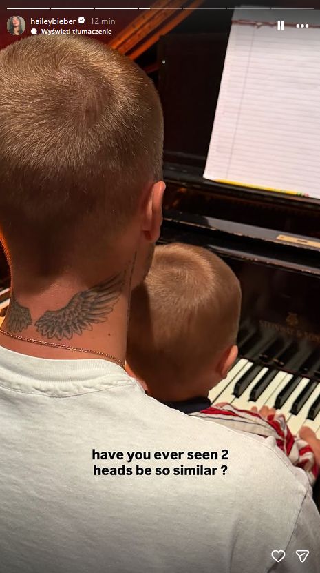 Justin Bieber z synem