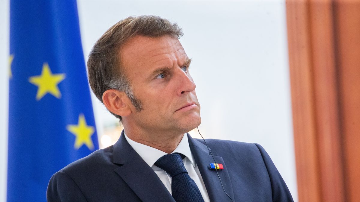President of France Emmanuel Macron delivers a speech at a press conference during the celebration of Moldova?s Independence Day in Chisinau, Moldova, 27 August 2025. Moldova celebrates 34 years since the adoption of the Declaration of Independence from the Soviet Union. EPA/DUMITRU DORU Dostawca: PAP/EPA.