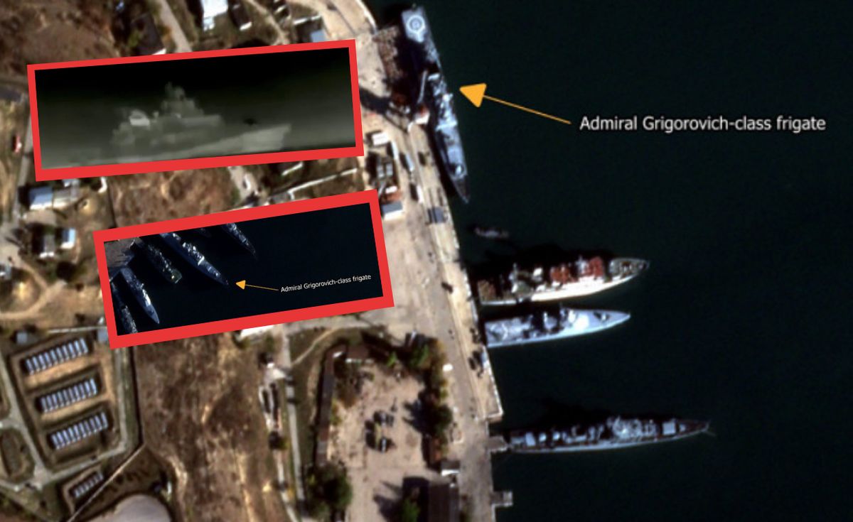 Pojawiły się zdjęcia satelitarne z ataków na Flotę Czarnomorską w porcie w Sewastopolu