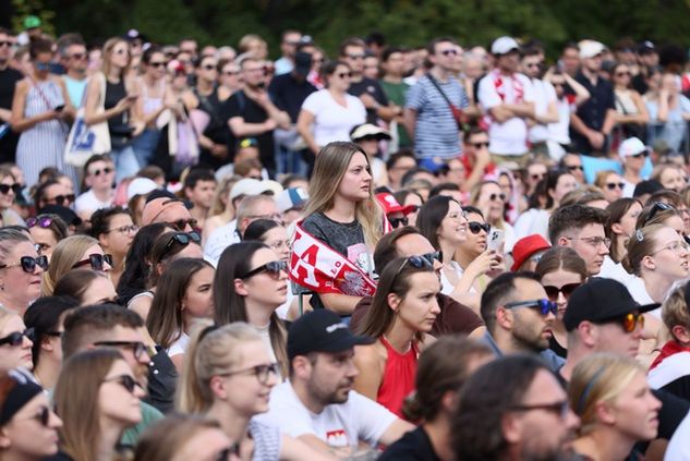 Foto: Leszek Szymański/Strefa kibica w Warszawie