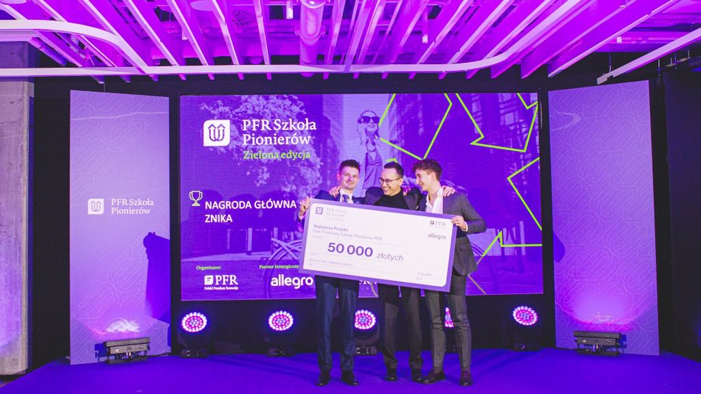 Najlepszy start-up - ZNIKA otrzymał na dalszy rozwój spółki 10 tys. euro. 