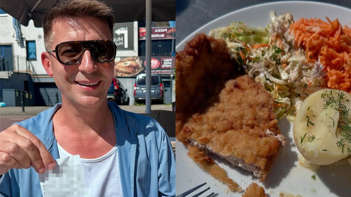 Michał Cessanis z TVN pokazał, ile zapłacił za obiad w Trzęsaczu