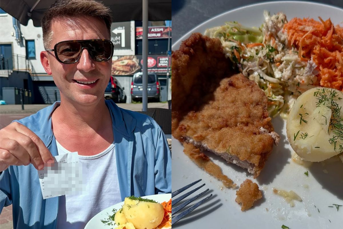 Michał Cessanis z TVN pokazał, ile zapłacił za obiad w Trzęsaczu