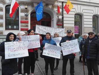 Łódź: Lokatorzy z Piotrkowskiej 104 znów protestują przeciw podwyżkom