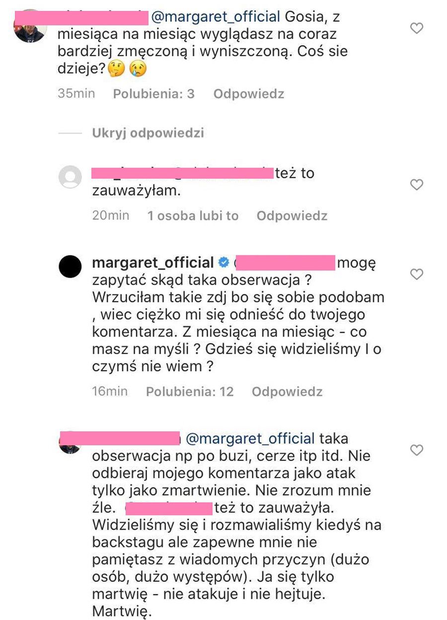 Margaret chwali się nowym tatuażem
