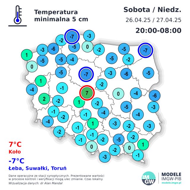 Duże spadki temperatury w woj. lubelskim. Lokalnie kilkanaście stopni na minusie!