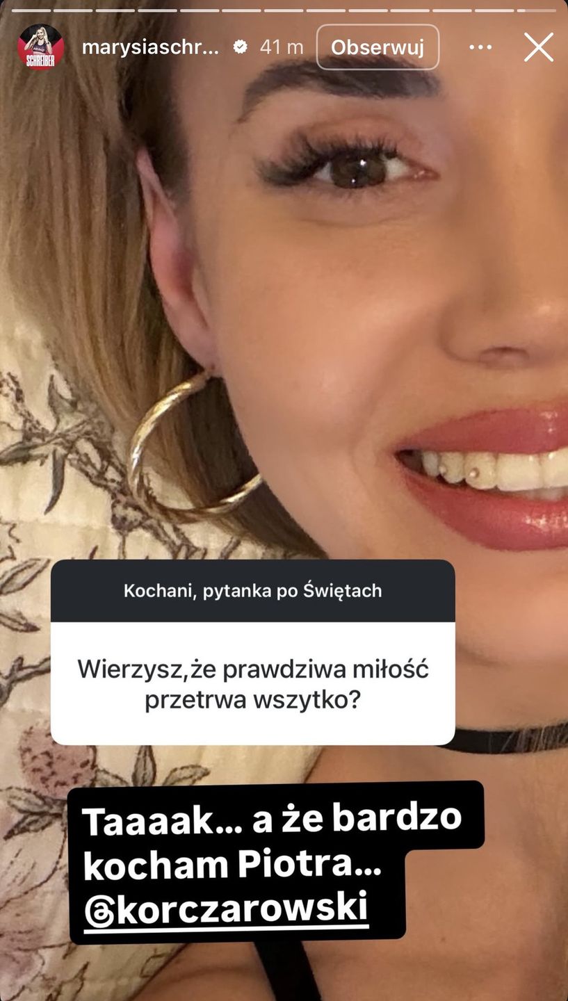 Marianna Schreiber odpowiada na pytanie o Piotra Korczarowskiego