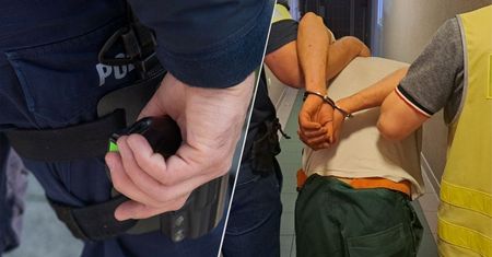 Tłum rzucił się na policjantów. Funkcjonariusz wyjął broń