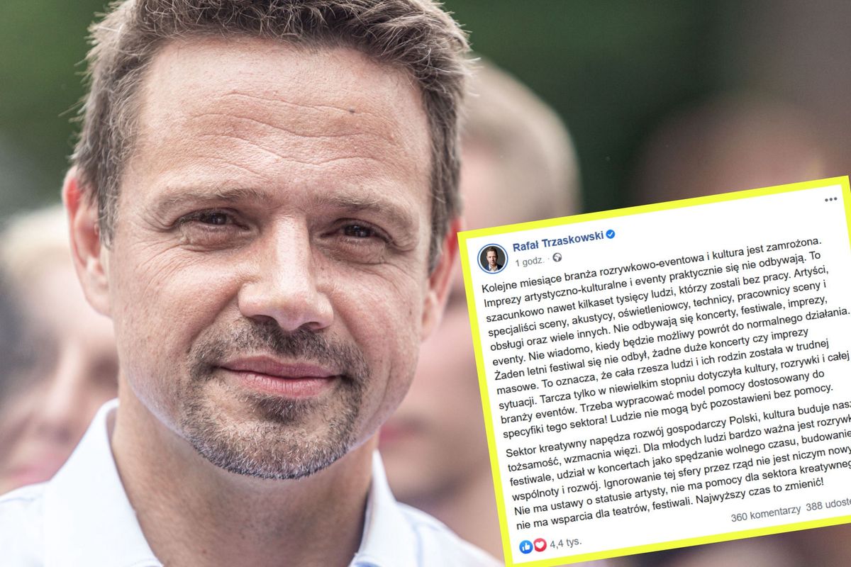 Rafał Trzaskowski zwrócił uwagę na branżę, która wciąż nie może ponieść się po wybuchu pandemii 