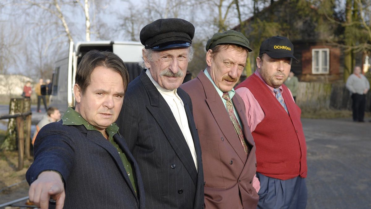 Bogdan Kalus, Piotr Pręgowski, Franciszek Pieczka, Sylwester Maciejewski - aktorzy serialu "Ranczo"