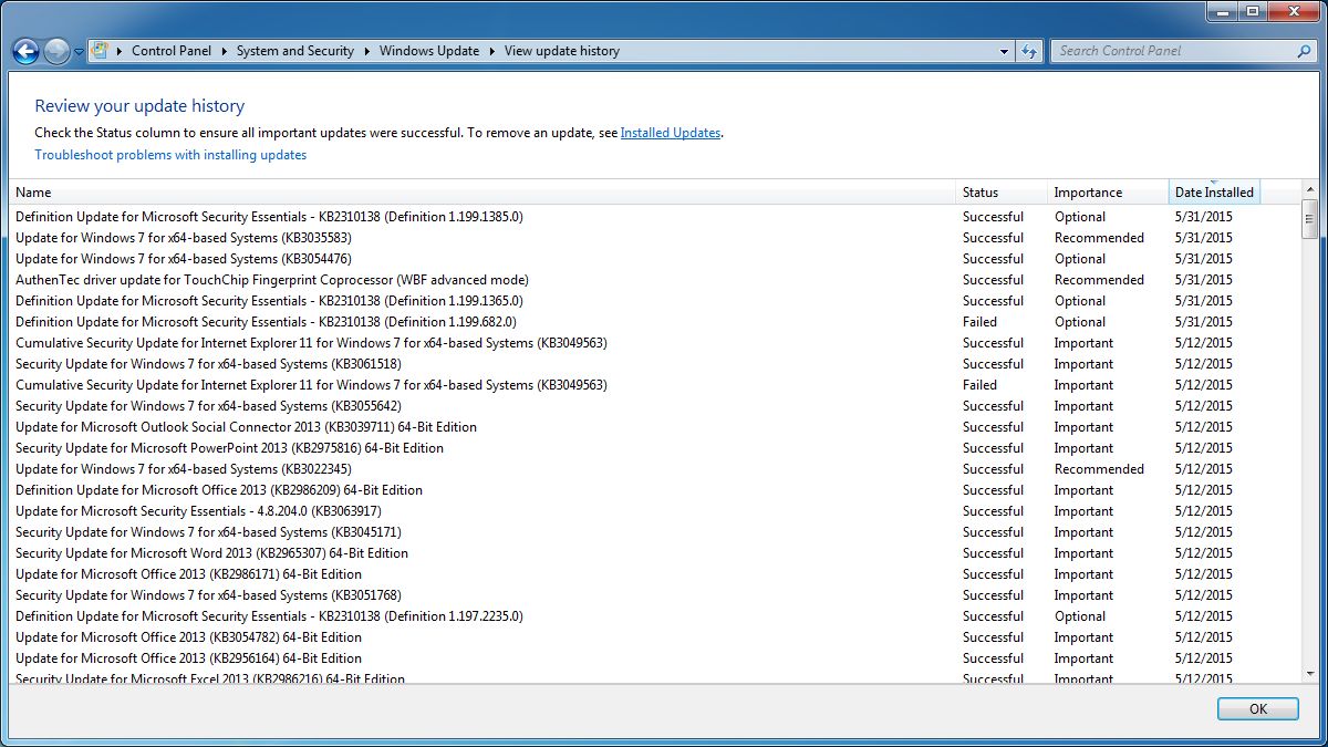 Windows Update w Windows 7, źródło: winsupersite.com