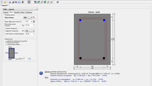 Kalkulator Elementów Żelbetowych