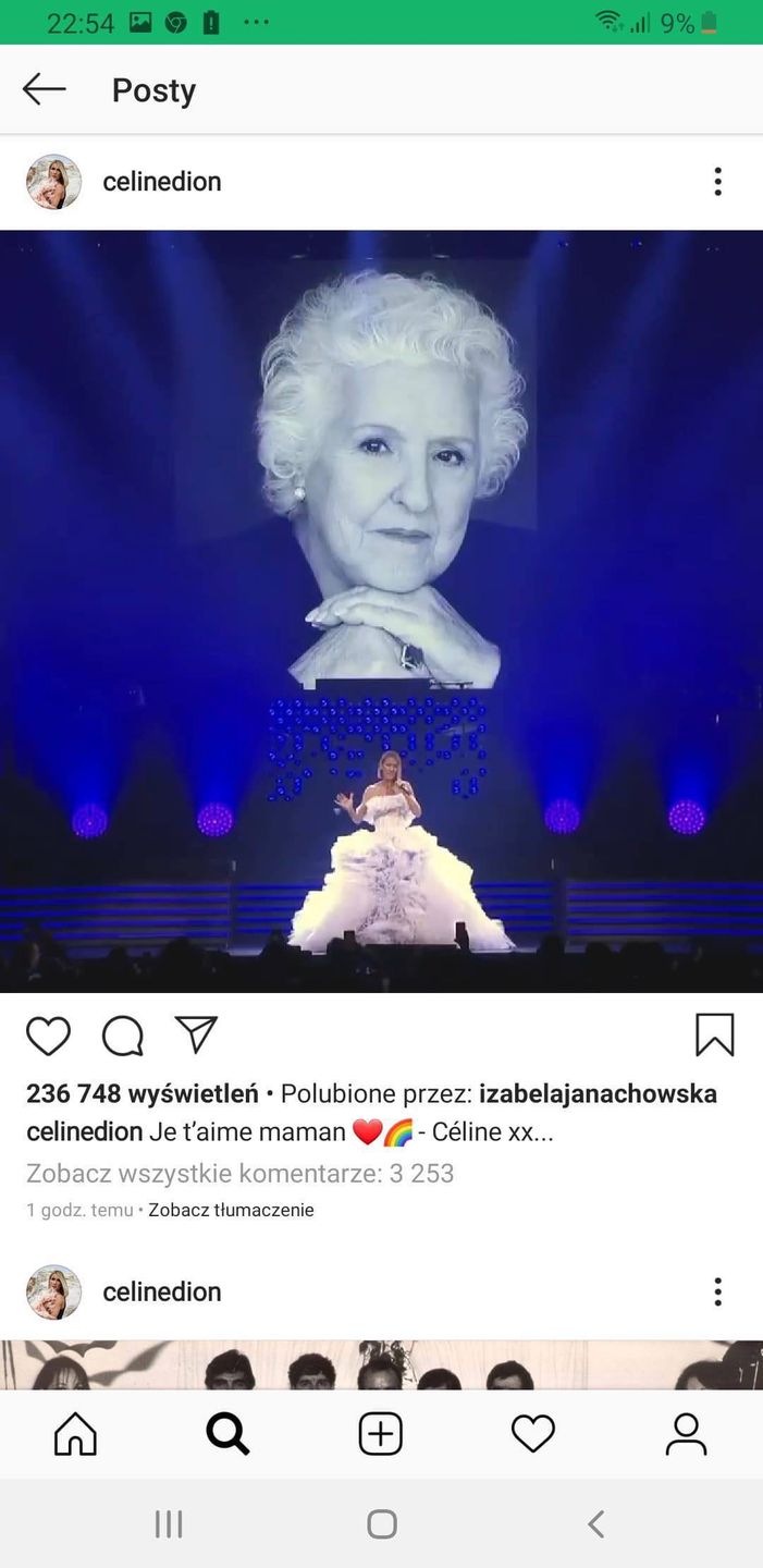 Celine Dion - hołd dla matki