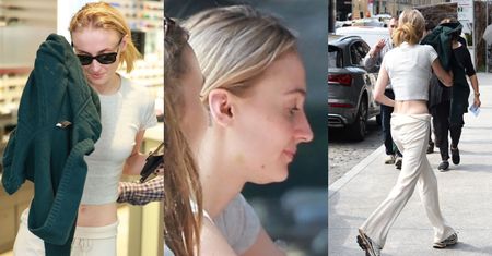 Naturalna Sophie Turner "przyłapana" na lunchu w Nowym Jorku. Tak odreagowuje rozstanie z Joe Jonasem? (ZDJĘCIA)