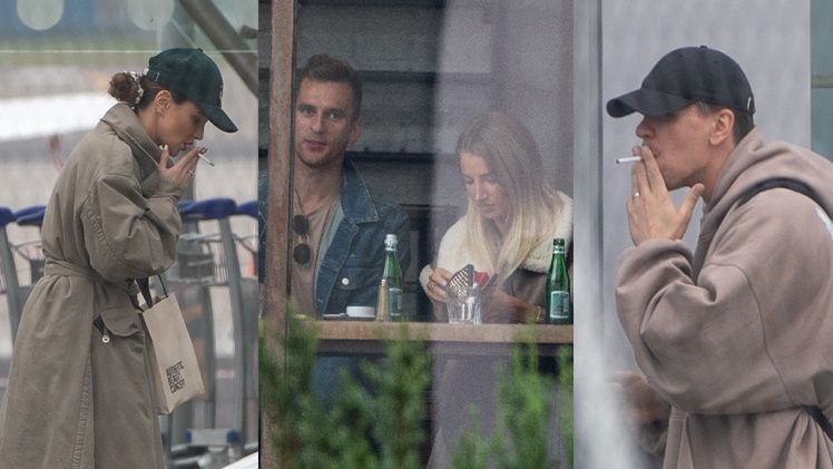 Marina i Wojtek Szczęśni spotykają się na lotnisku a Arkadiuszem Milikiem