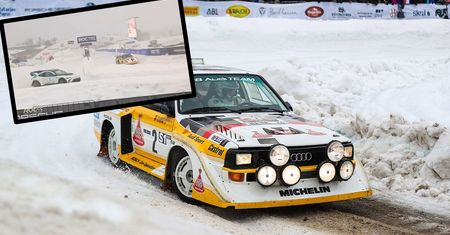 37-letnie rajdowe audi pokazało 1070-konnemu elektrykowi, gdzie raki zimują