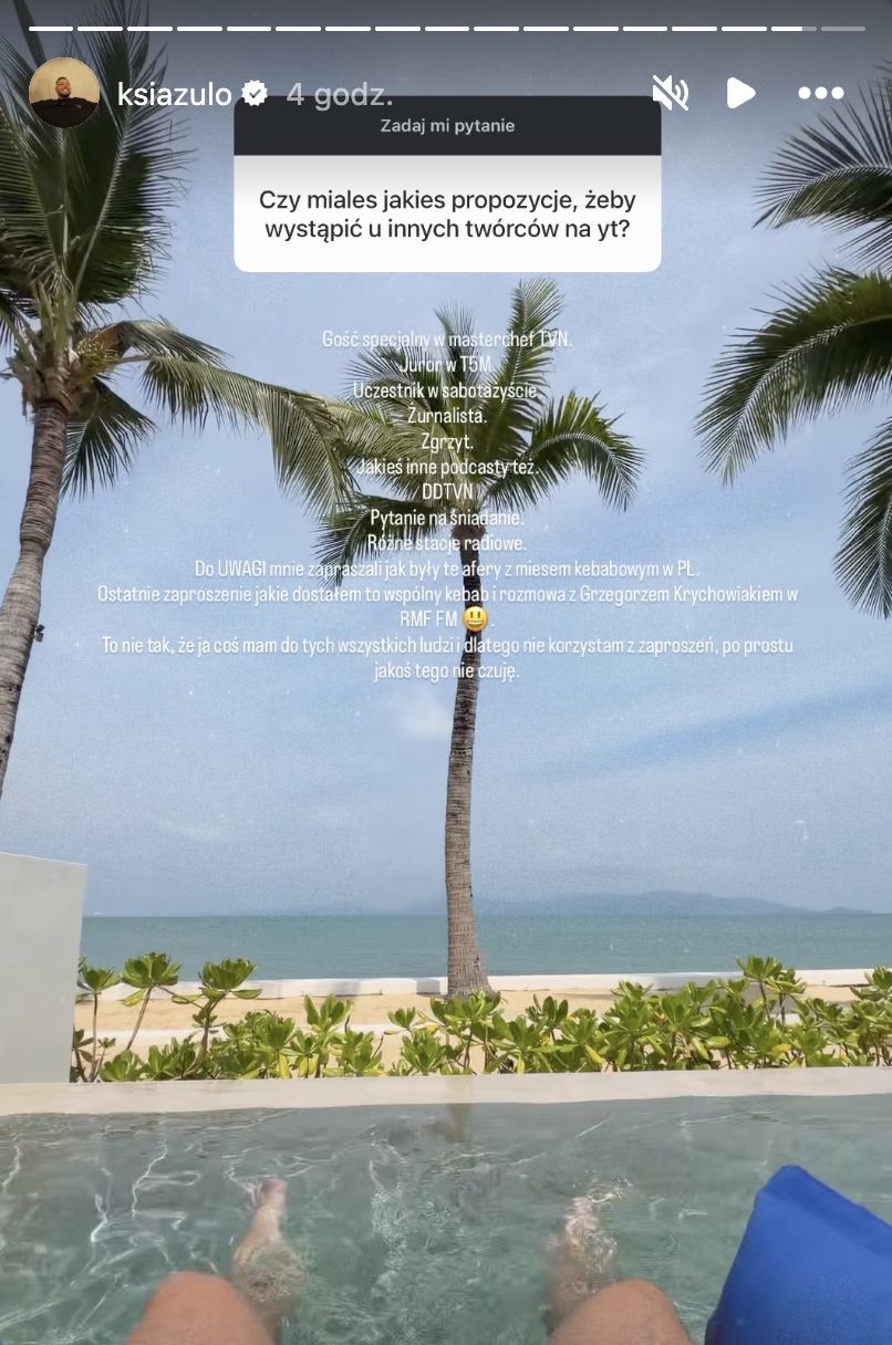 Książulo zdradził, do jakich programów był zapraszany
