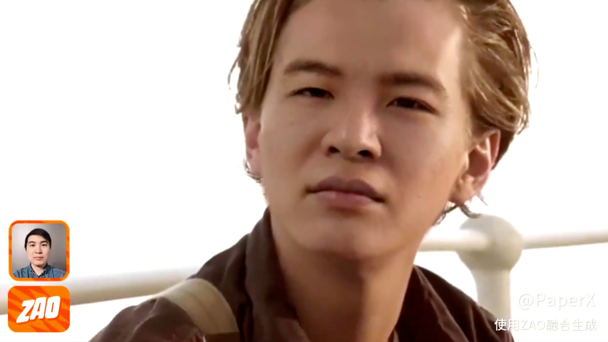 Chiński deweloper zamiast DiCaprio na filmowym Titanicu, fot. Twitter (Allan Xia)