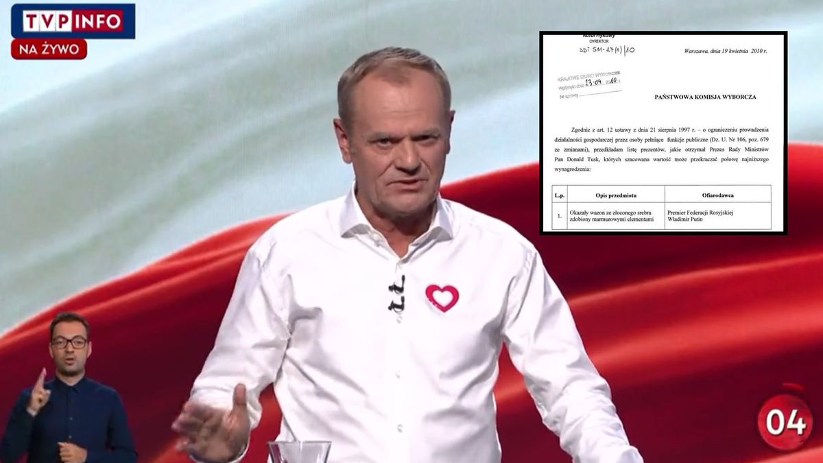 Wazon od Putina. Taki prezent otrzymał Donald Tusk