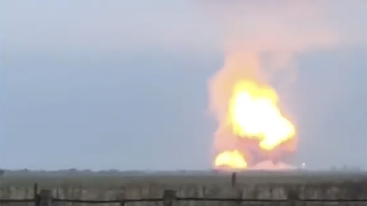 Wybuch rosyjskiego składu amunicji pod Dżankoj na Krymie