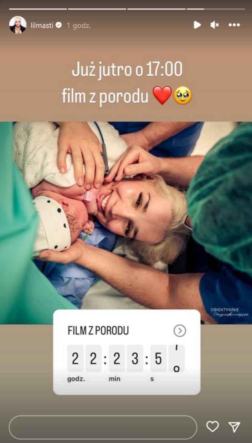 Poruszona Lil Masti zapowiada film z porodu