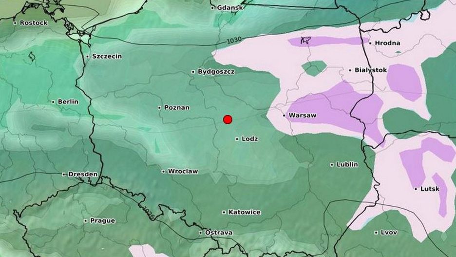 Prognoza dla Polski około 3 grudnia