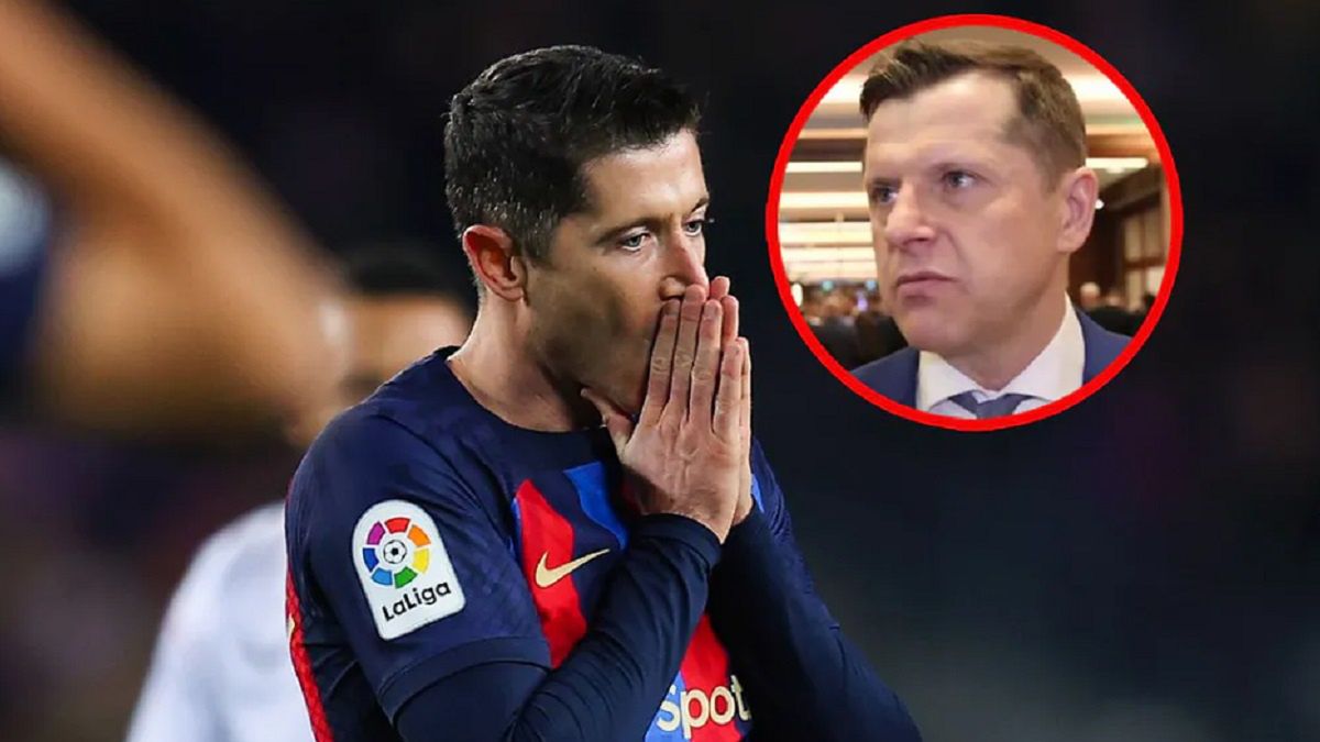 Na zdjęciu: Robert Lewandowski / w kółku: Cezary Kucharski