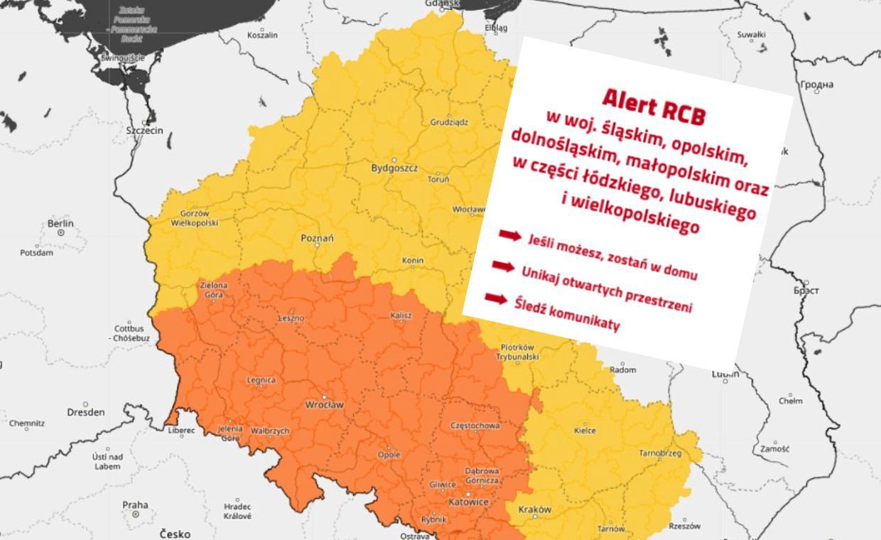 "Zostań w domu, unikaj otwartych przestrzeni". Alert dla 7 województw