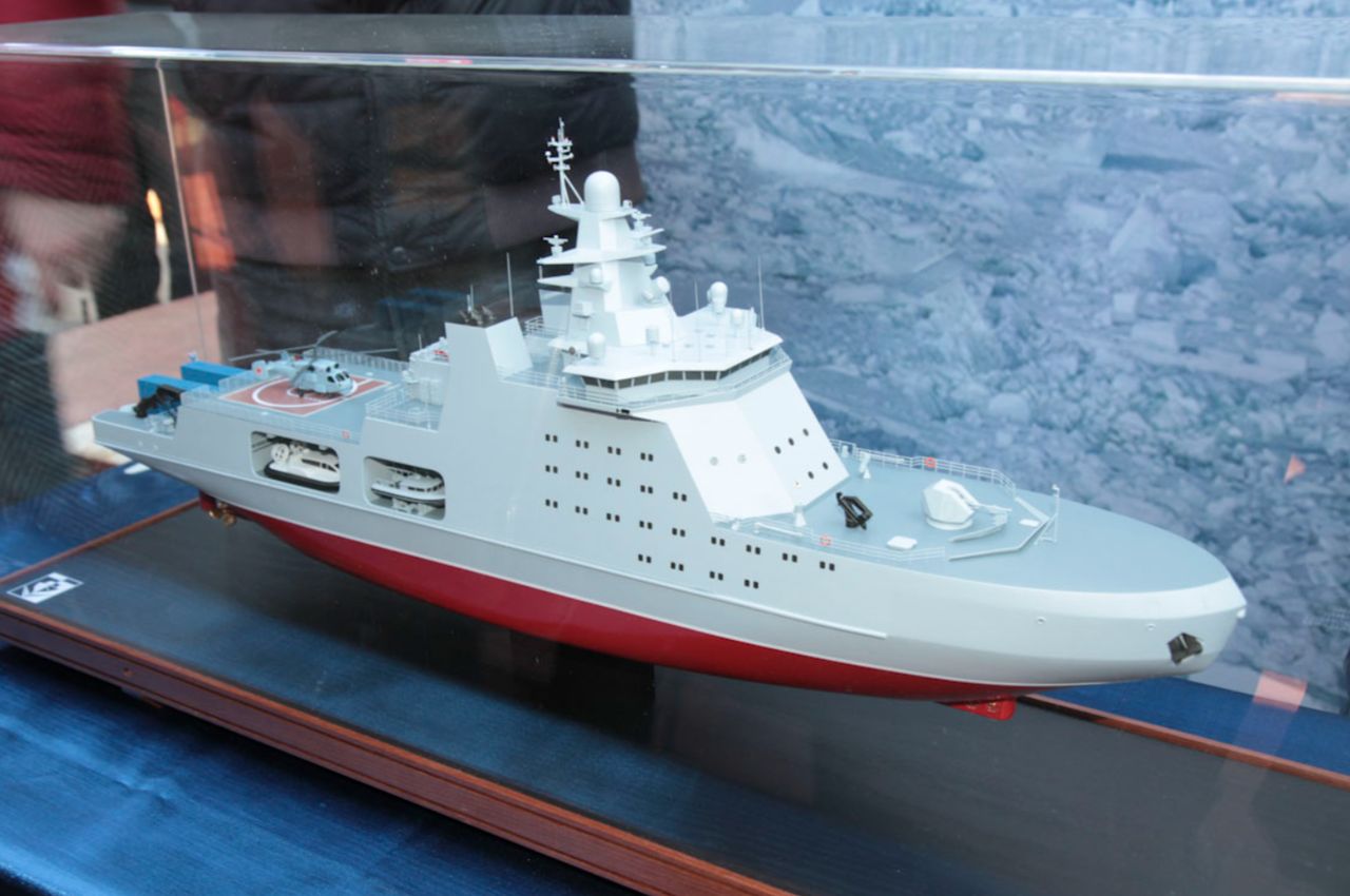 Model of the patrol vessel project 23550