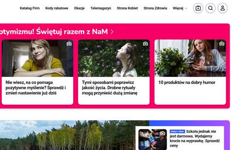 Serwisy NaszeMiasto stawiają na optymistyczne newsy