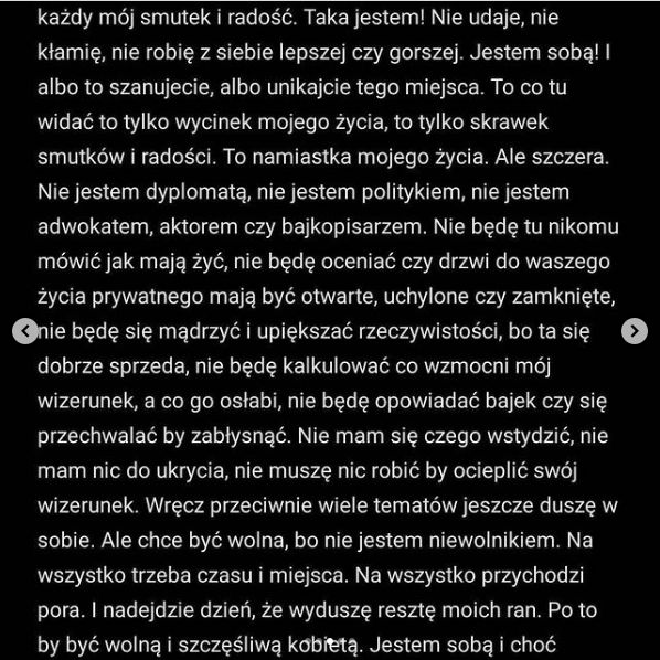 Maja Hyży dziękuje za wsparcie