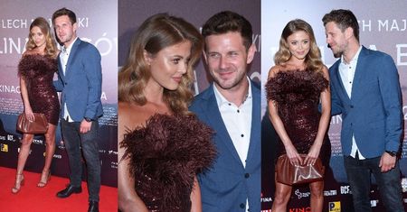 Zdeterminowani Antek Królikowski i Joanna Opozda ogrzewają się w blasku fleszy na premierze "Doliny Bogów". Para idealna? (ZDJĘCIA)