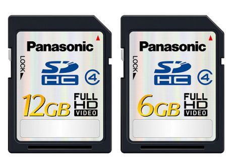 6 i 12 GB pojemności w kartach SDHC od Panasonica