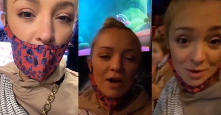 Barbara Kurdej-Szatan z maseczką pod brodą nawołuje z kina: "Ludzie, CHODŹCIE, nie bójcie się!"
