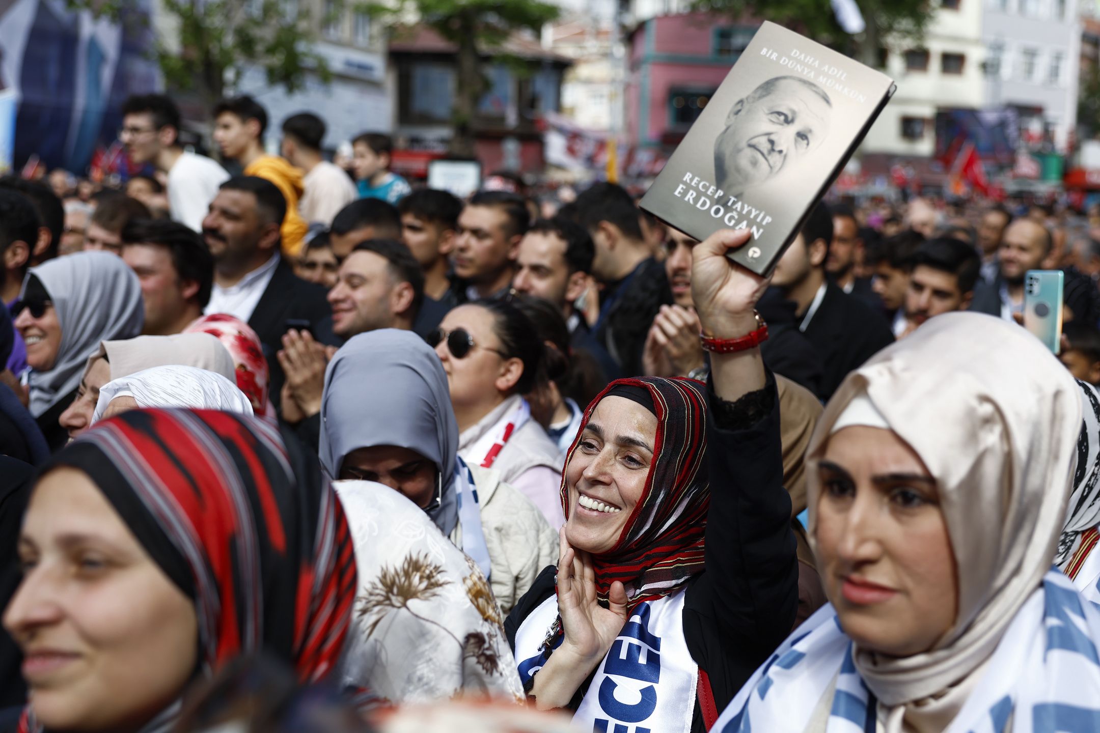 Erdogan Campaigns On Final Day Before Presidential ElectionISTANBUL, TURKEY - MAY 13: Supporters of ruling Ak Party attend the final election rally by Turkey's President Erdogan in Beyoglu the district of his childhood on May 13, 2023 in Istanbul, Turkey. On May 14th, President Recep Tayyip Erdogan will face his biggest electoral test as the country goes to the polls in the country's general election. Erdogan has been in power for more than two decades -- first as prime minister, then as president -- but his popularity has recently taken a hit due to Turkey's ongoing economic crisis and his government's response to a series of devastating earthquakes. Meanwhile, the political opposition has united around one candidate, Kemal Kilicdaroglu, with some polls giving him an edge. (Photo by Jeff J Mitchell/Getty Images)Jeff J Mitchellbestof, topix