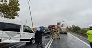 Lubuskie: Zderzenie dwóch ciężarówek. Jedna osoba ranna