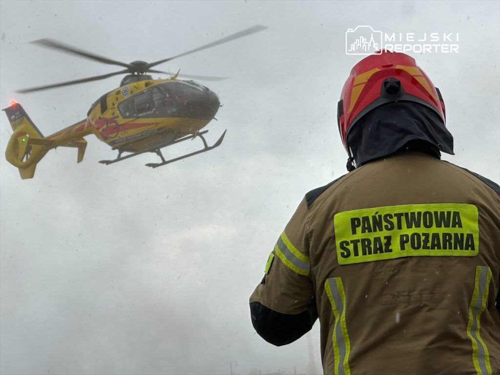 Mazowieckie. 15-latka na elektrycznej hulajnodze wjechała w mur. Do akcji ratunkowej skierowano śmigłowiec LPR