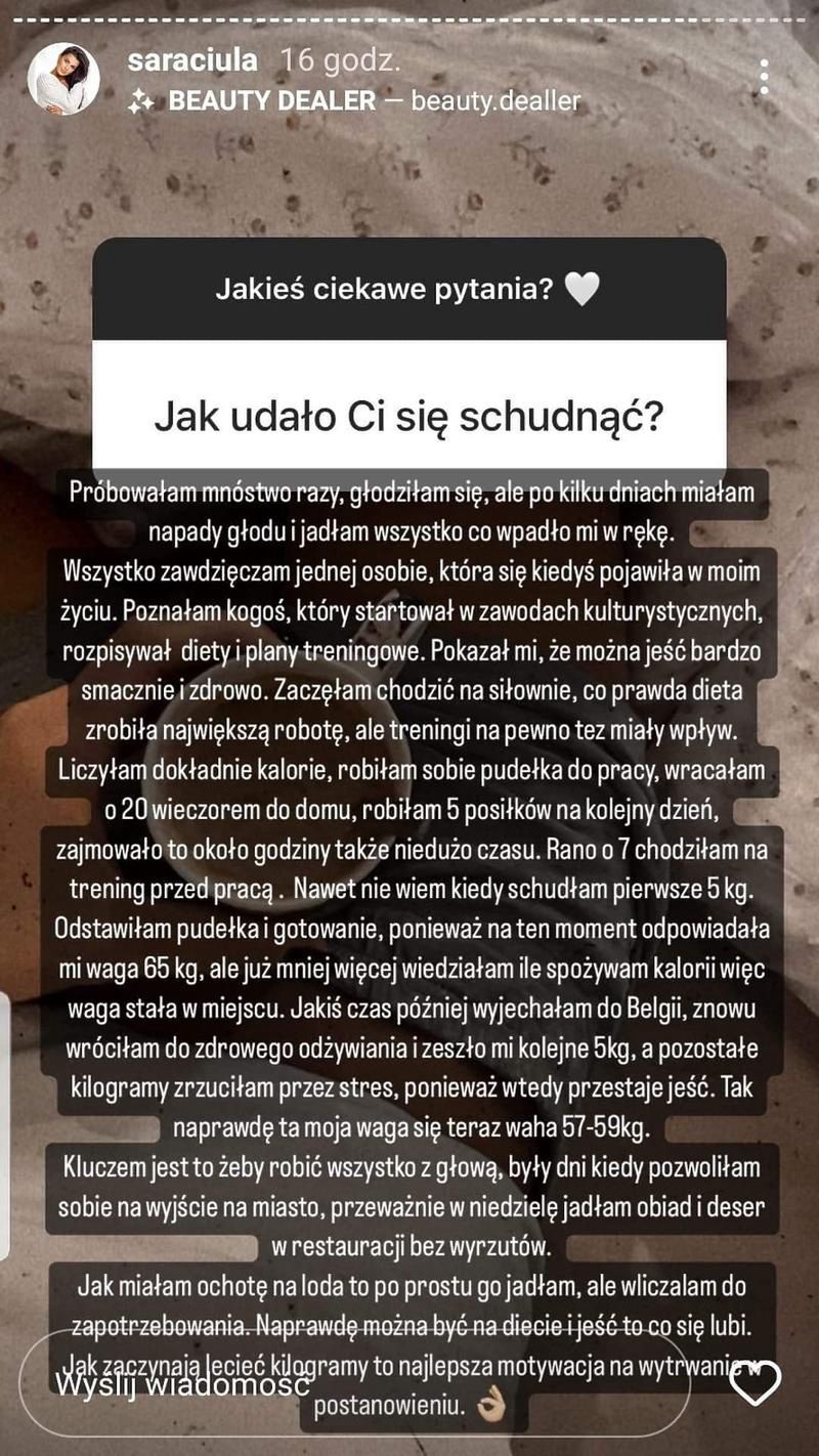 Opowiedziała, jak schudła