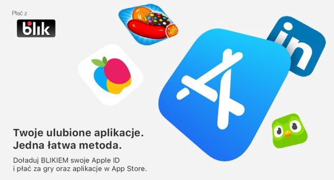 Blikiem można płacić w usługach Apple