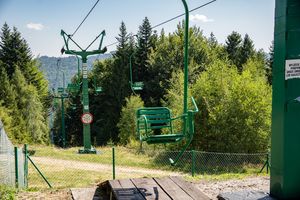 Kolej krzesełkowa, Koninki, Gorce, góry, Tobołów