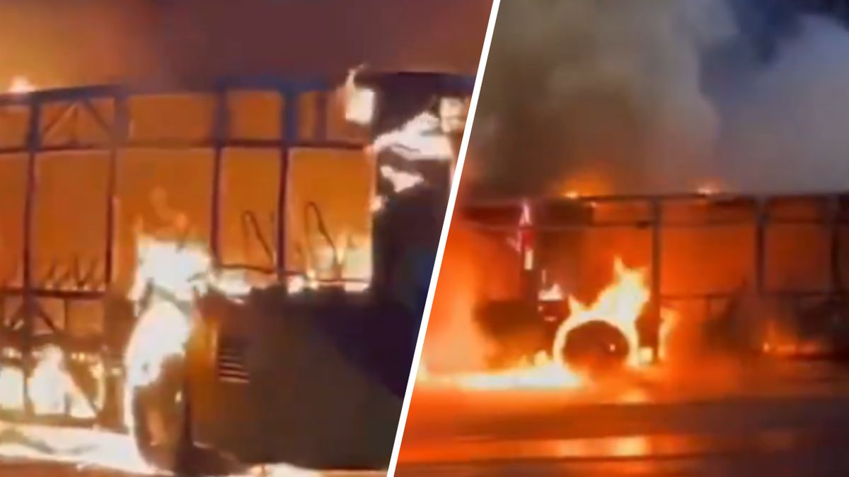 Pożar autobusu w Szwajcarii